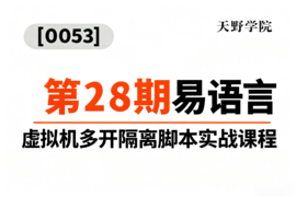 [0053]天野学院一第28期易语言虚拟机多开隔离脚本实战课程